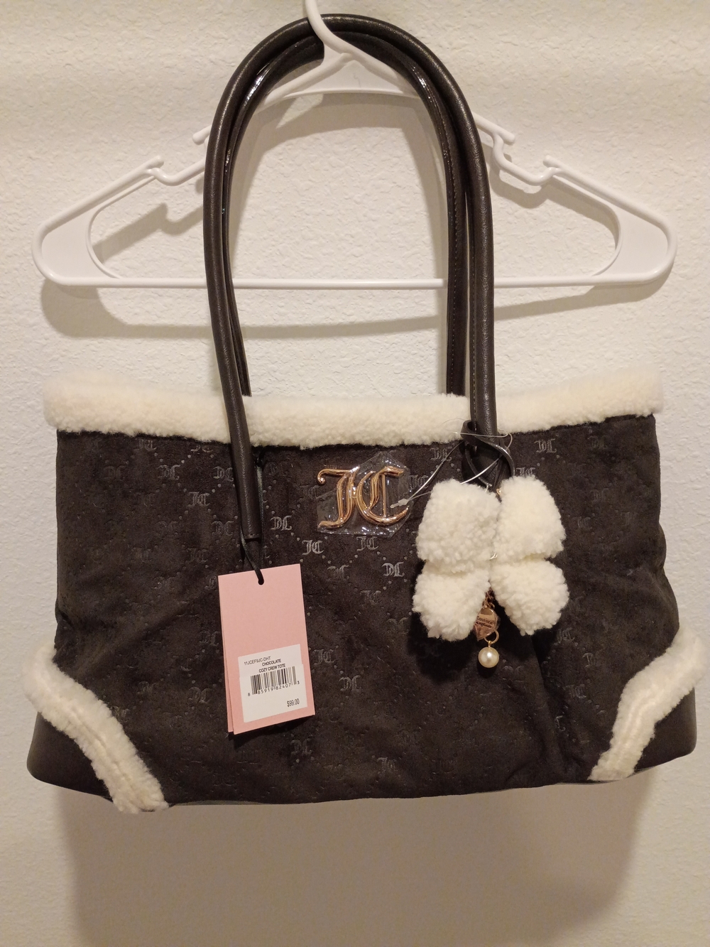Juicy Couture Cozy Crew Tote Chocolate Brown